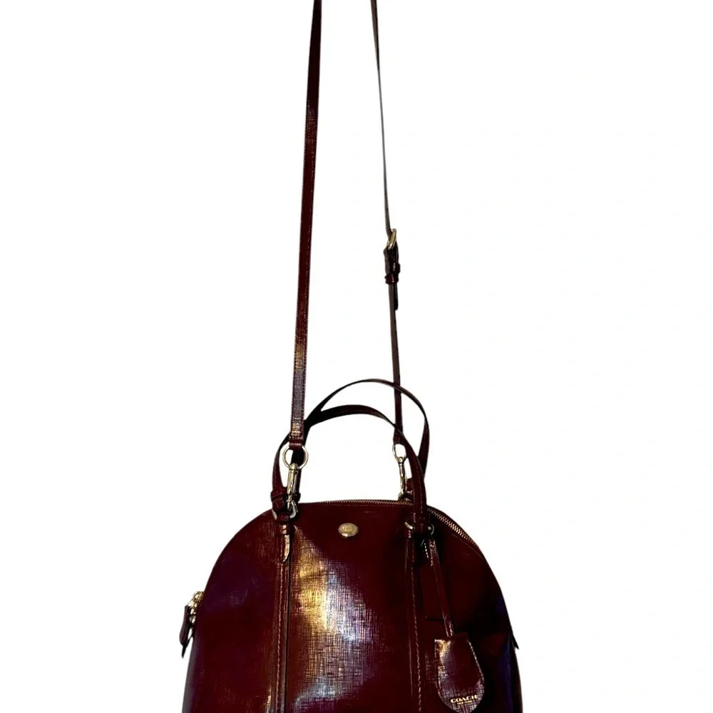 FLAWLESS Coach Peyton leather Cora domed satchel